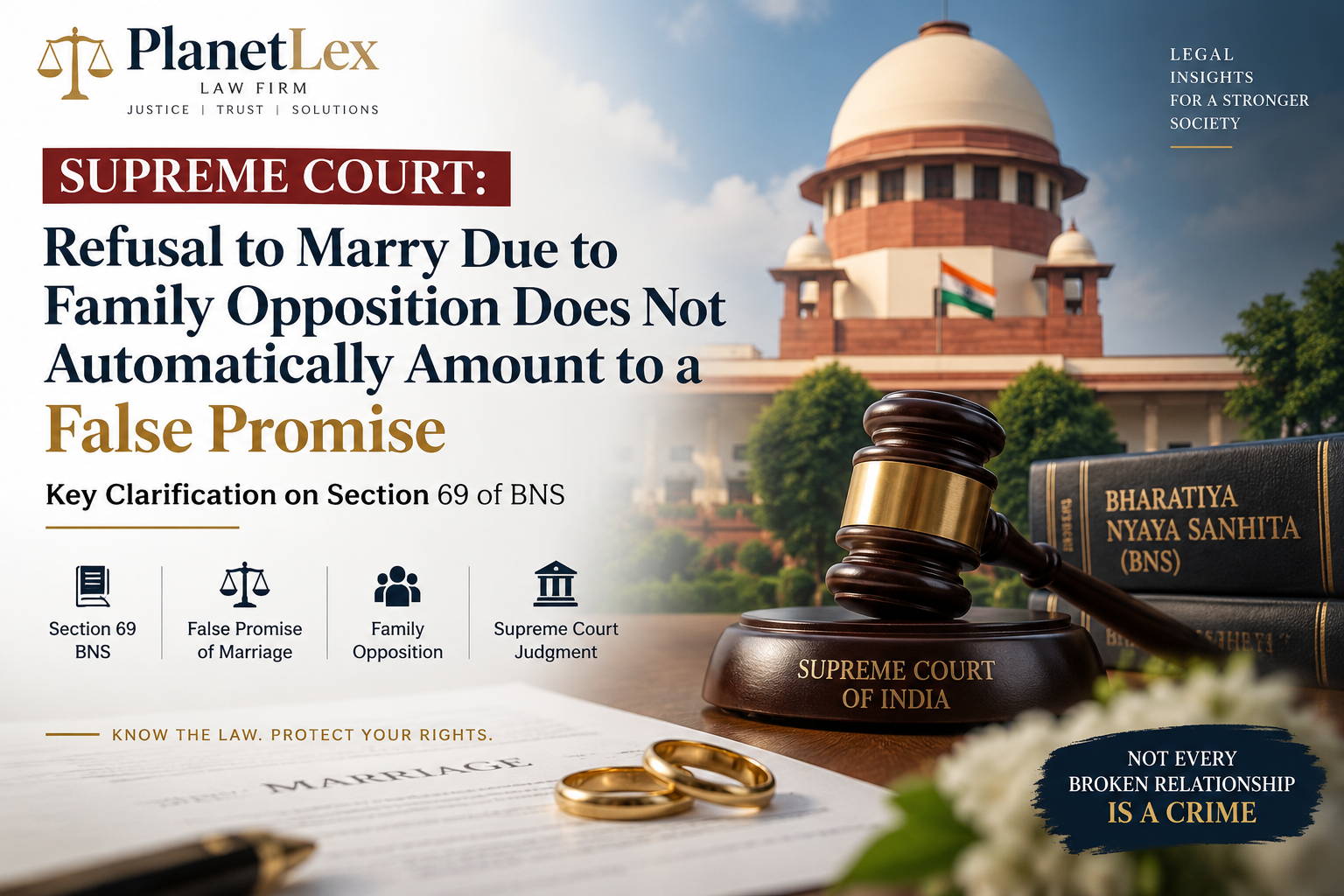 Supreme Court on Section 69 BNS: Refusal to Marry Due to Family Opposition